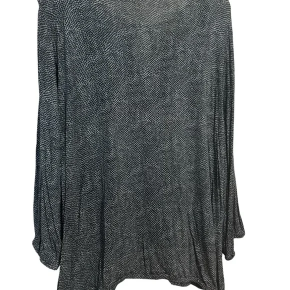 MICHAEL KORS NEUTRAL PRINT TOP w/KEY HOLE NECKLINE DETAIL PLUS: 3X #9 - Picture 6 of 10